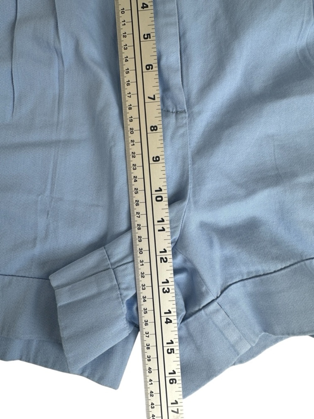 NWT J.Crew Factory Vintage 90s Pleated chino short Periwinkle Blue 10 - Picture 6 of 9
